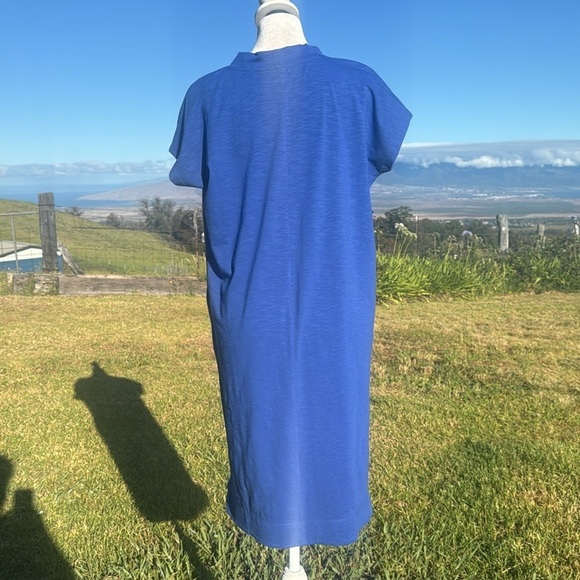 J Jill Blue Short Sleeve Coastal Tunic Dress Knee length XS - Picture 4 of 9